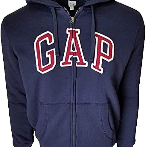 New Gap Arch Logo Hoodie Navy Blue Size Large Men - Picture 2 of 3